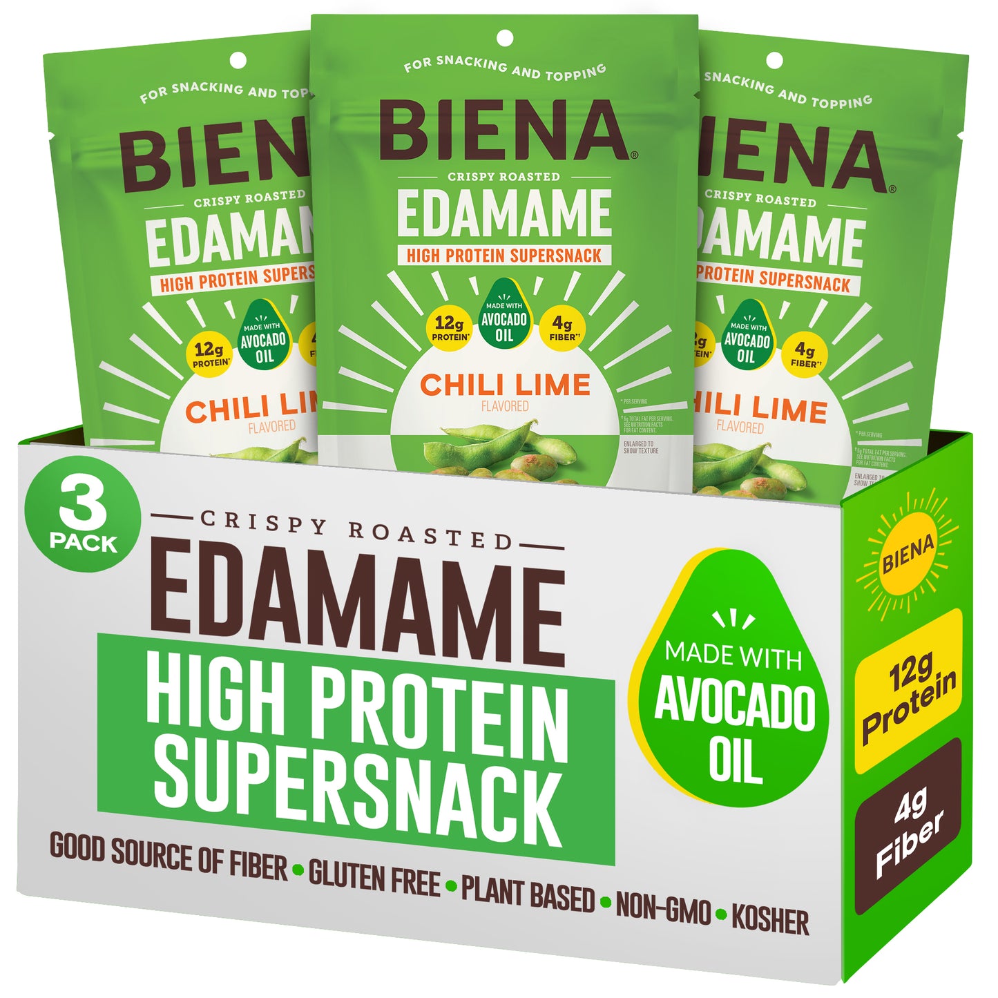 Chili Lime Edamame 4.75oz 3 Pack (Copy)