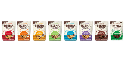 Eight Flavors of Biena Chickpea Snacks
