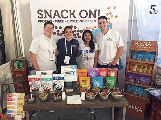 Biena Snacks NEXTY at Expo East.