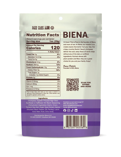Back of Biena Ranch 5oz bag
