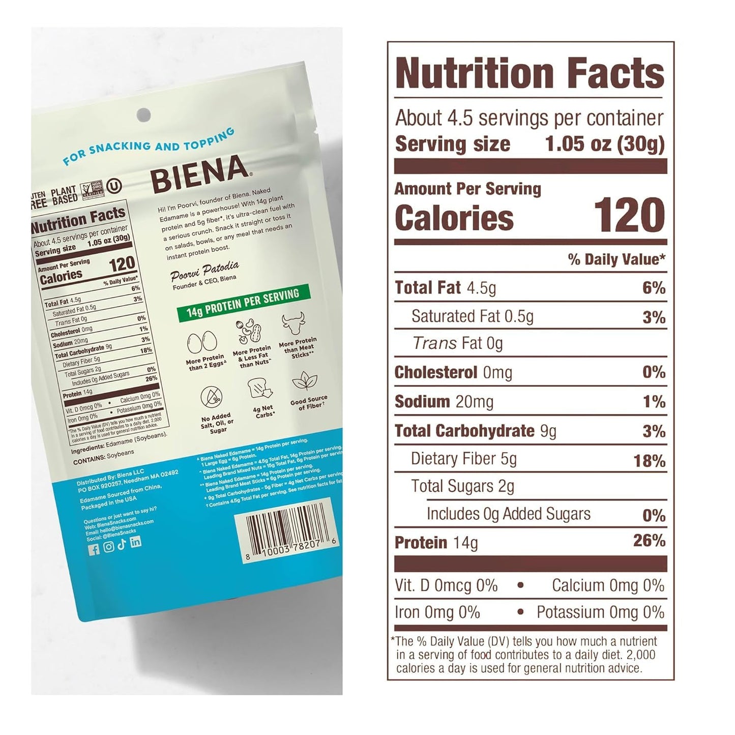 Biena Edamame - Variety Pack - 4.75oz - 4 Pack