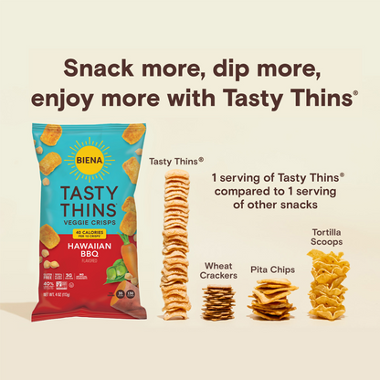 Snack more with Hawaiian BBQ Tasty Thins