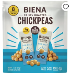Biena Crispy Roasted Chickpea Snacks - High Protein Snack