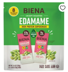 Biena Crispy Roasted Edamame Beans Snack - High Protein Snack