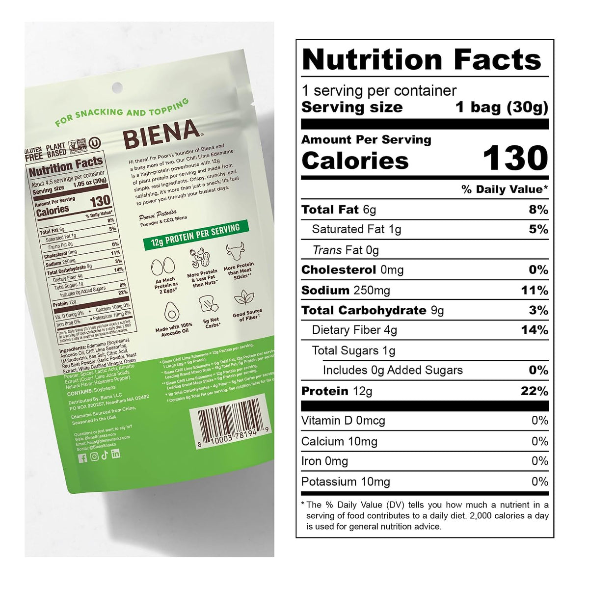 Biena Edamame - Variety Pack - 4.75oz - 4 Pack