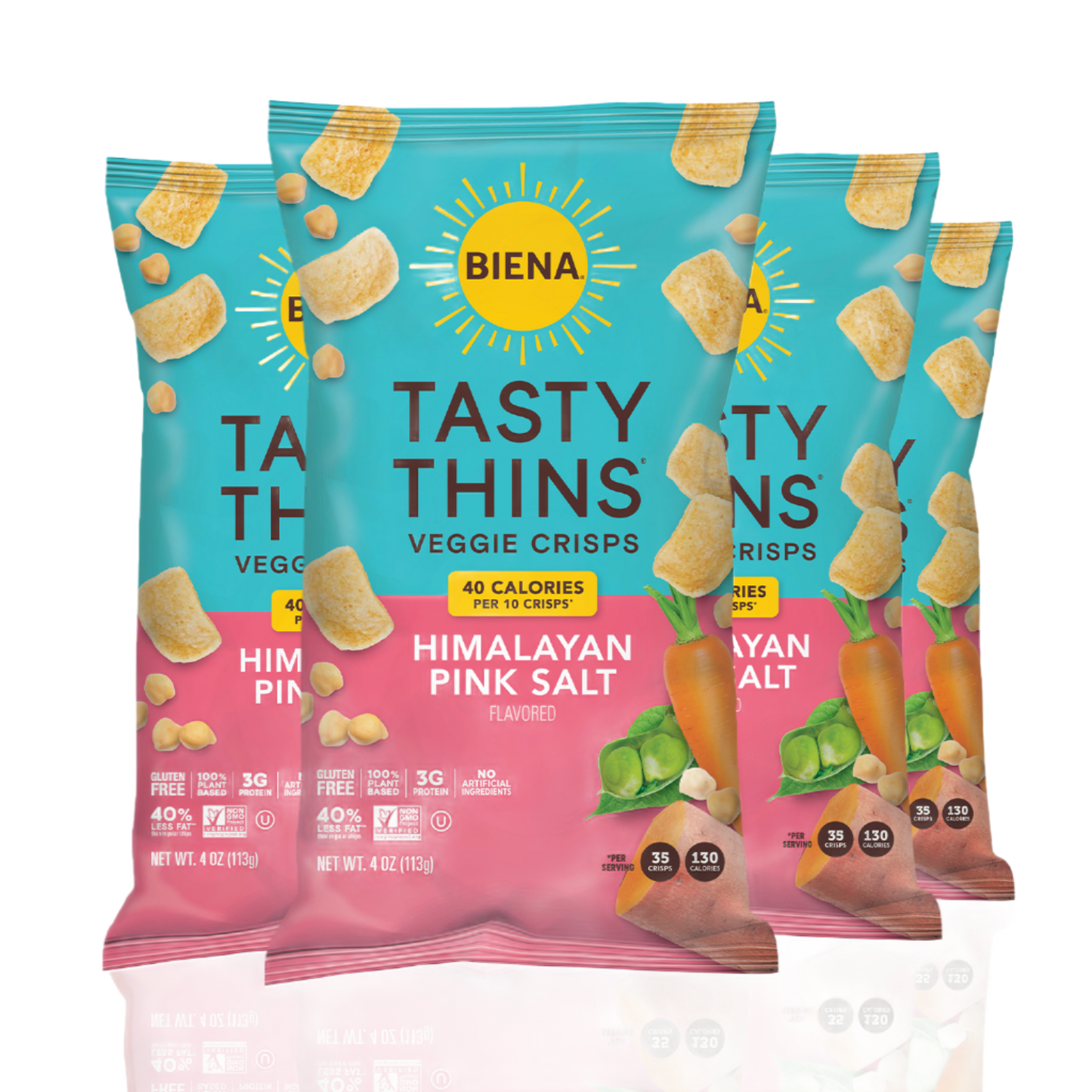 Bags of Himalayan Pink Salt Tasty Thins