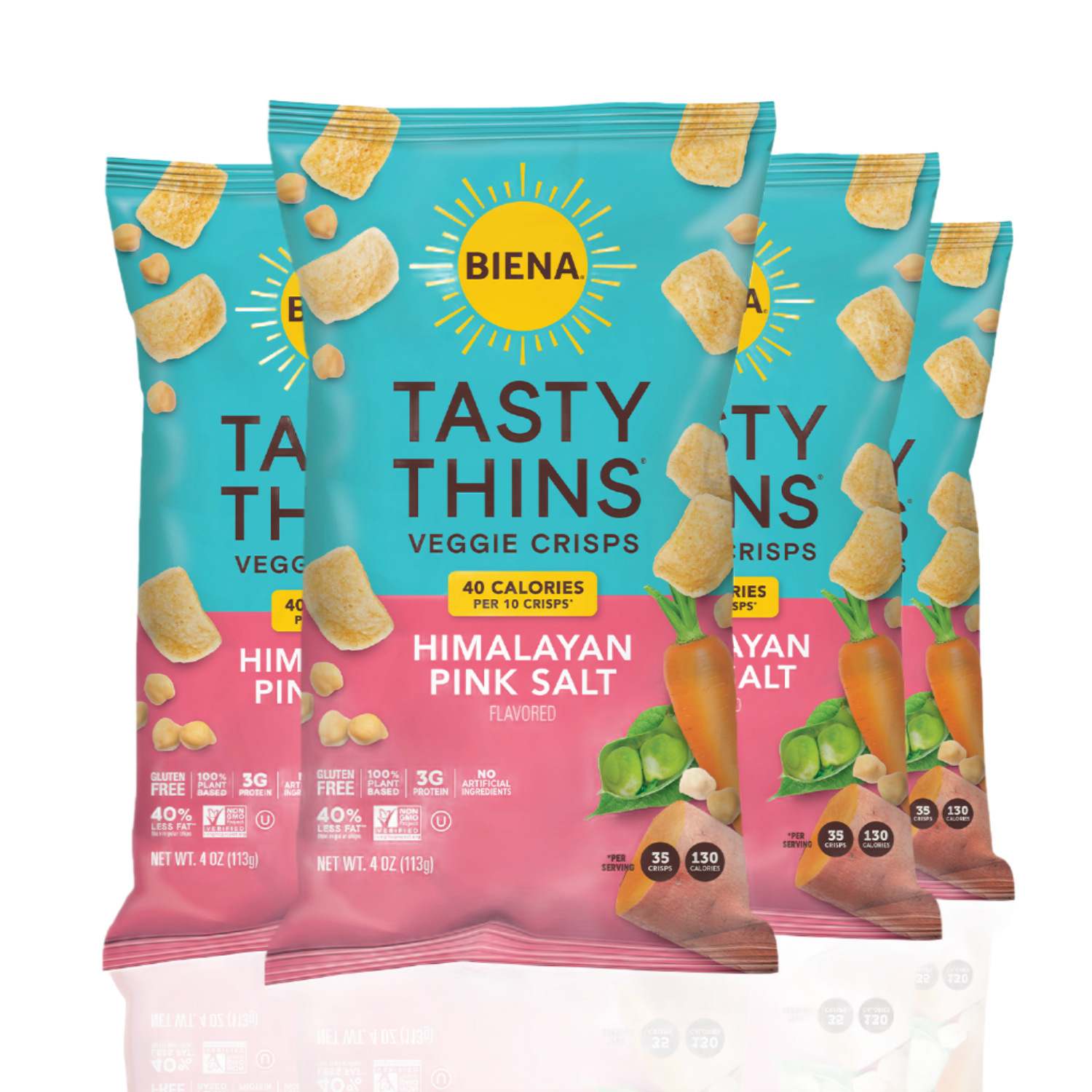 Bags of Himalayan Pink Salt Tasty Thins