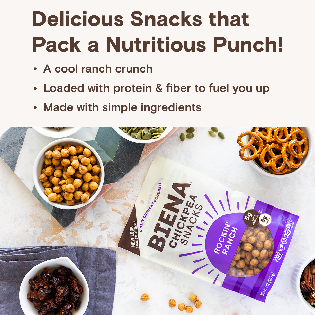 Biena Rockin Ranch Chickpea Snacks are Delicious Snacks that pack a Nutritious Punch