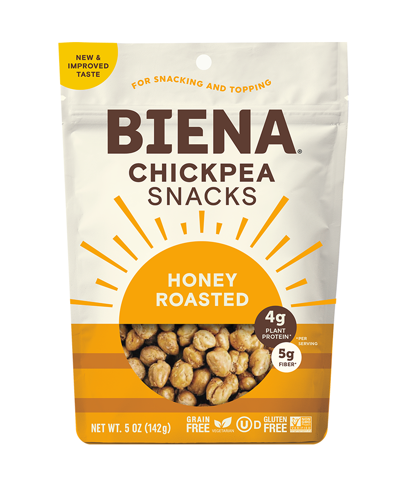 Honey Roasted Chickpeas  Biena Crunchy Chickpea Snacks - Biena Snacks