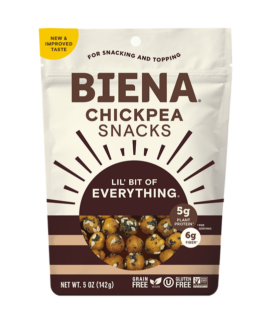 Front of Bag of Biena Lil Bit of Everything Chickpea Snacks